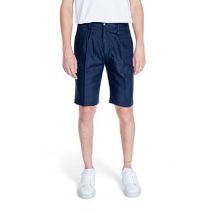 Antony Morato Blue Linen Bermuda Men's Shorts